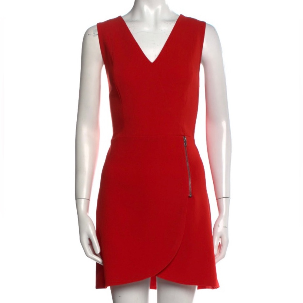 Alice + Olivia V-Neck Red Mini Dress/Size 10